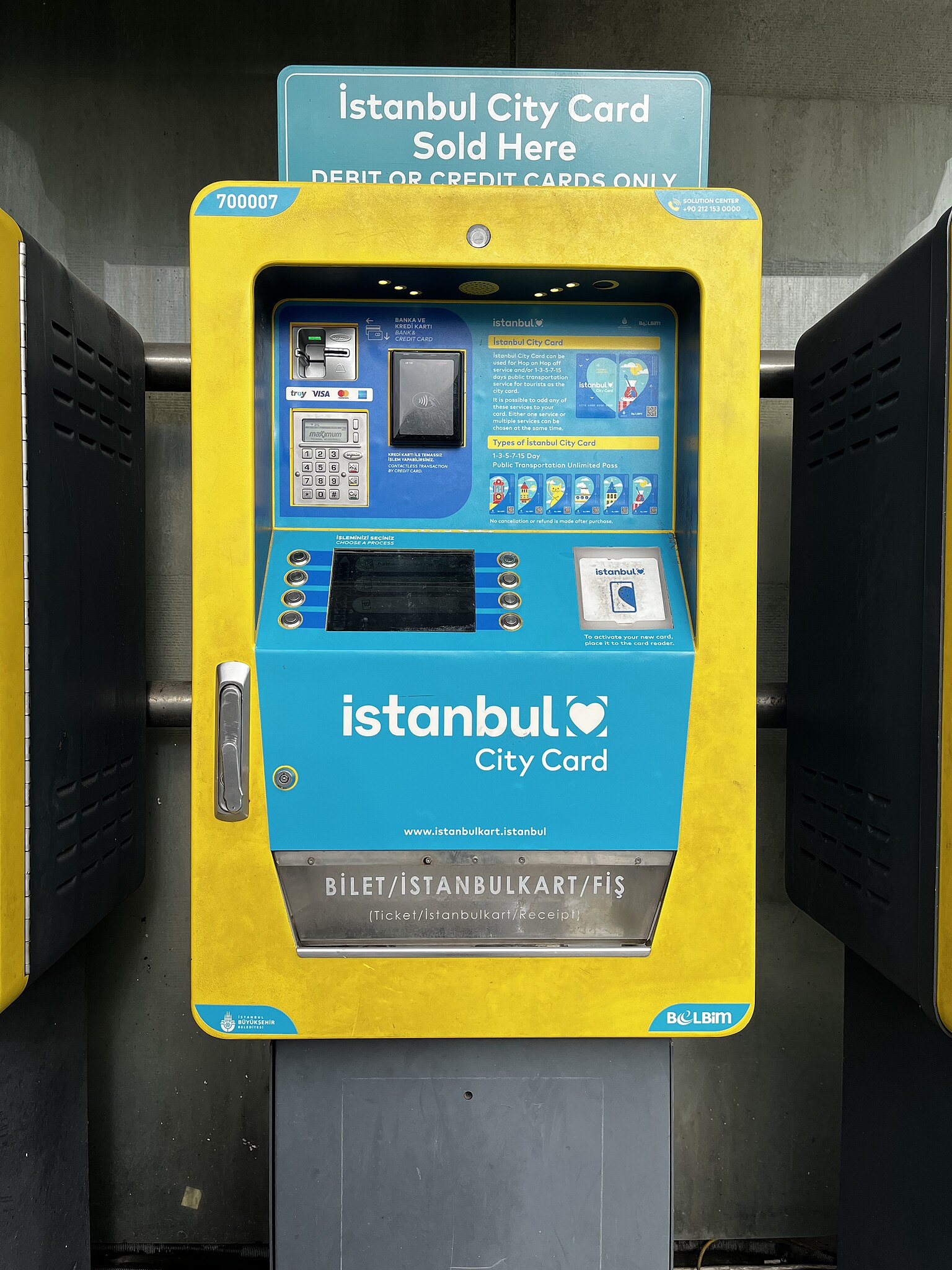 Istanbul City Card Vending Machine