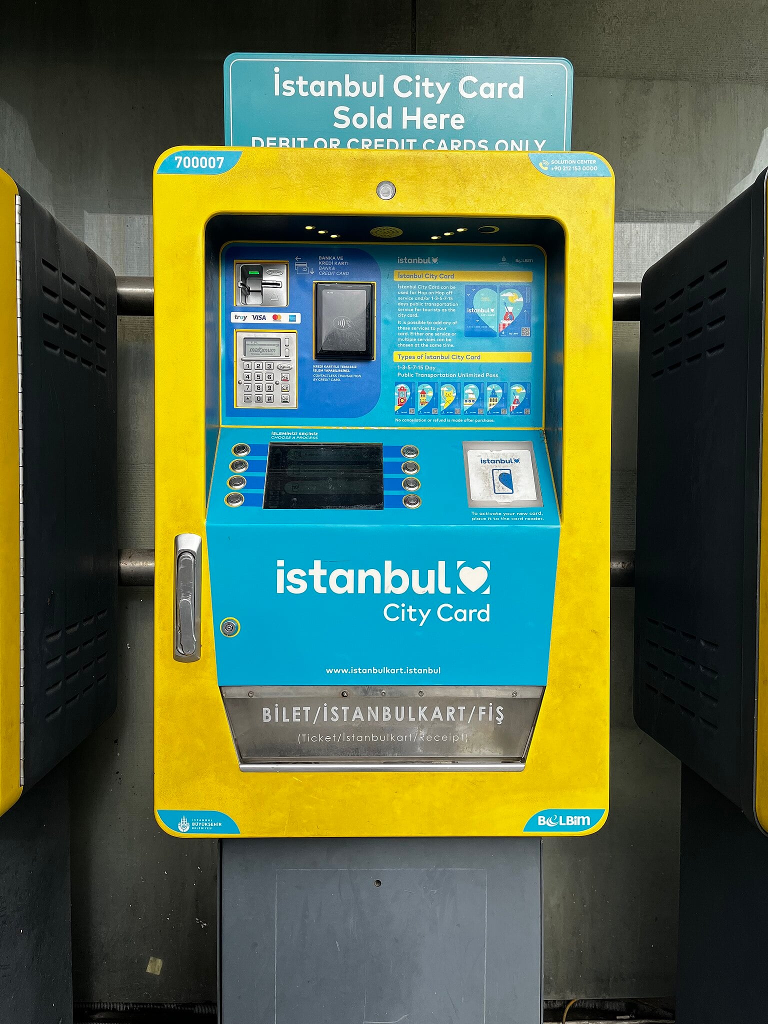 Istanbul City Card vending machine