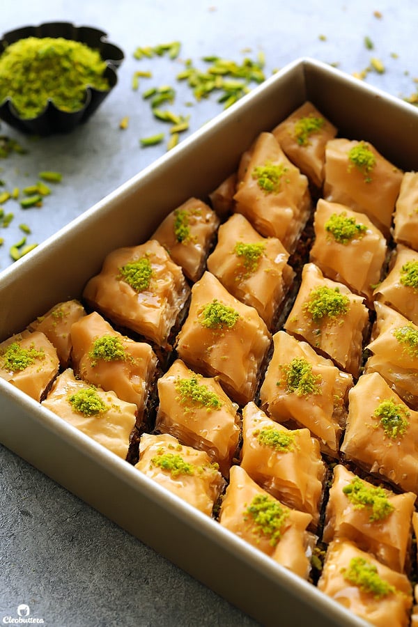 Baklava - Traditional Turkish layered pastry dessert