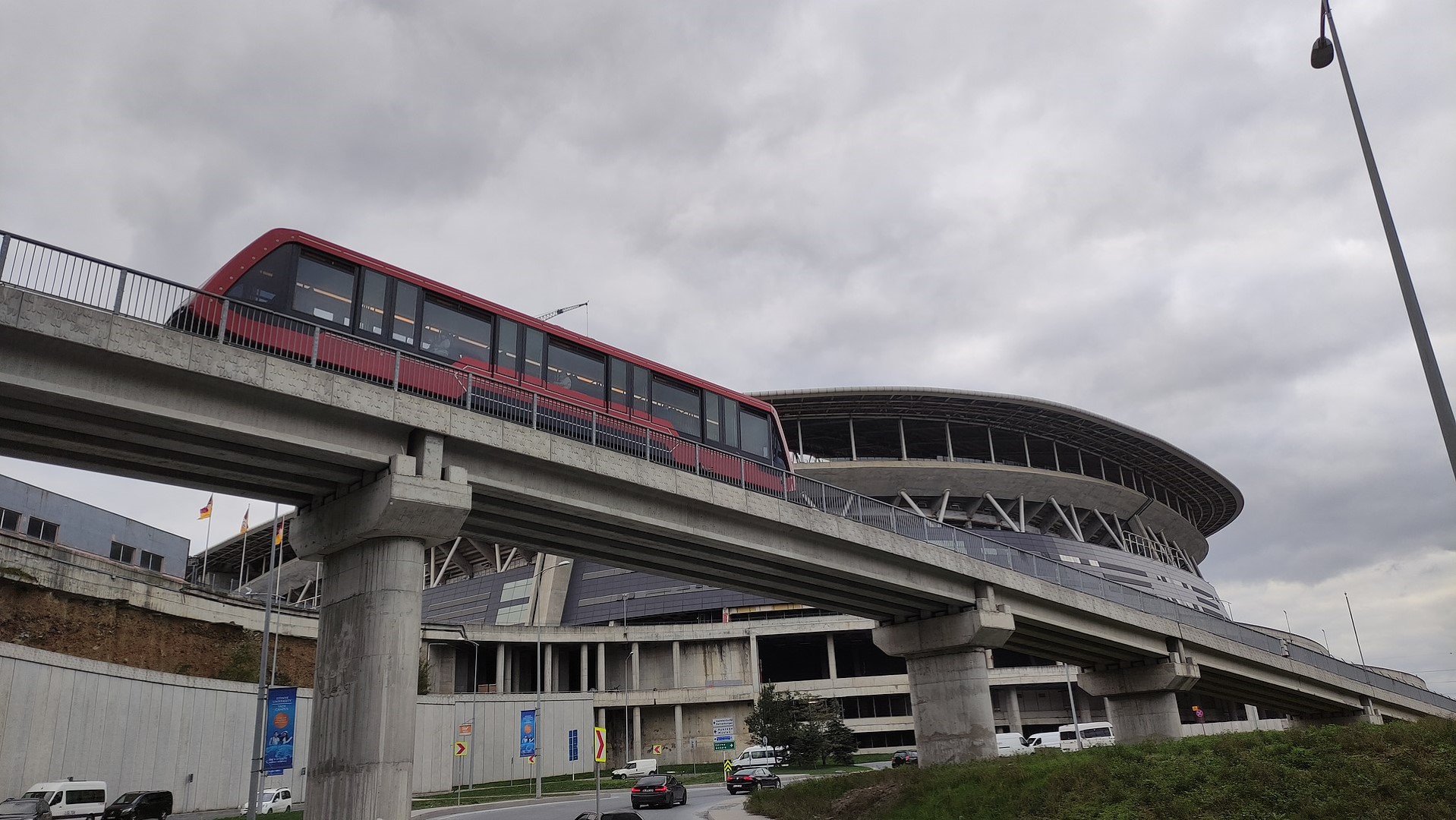 F3 funicular connecting Seyrantepe metro station to Vadistanbul Shopping Mall in Istanbul
