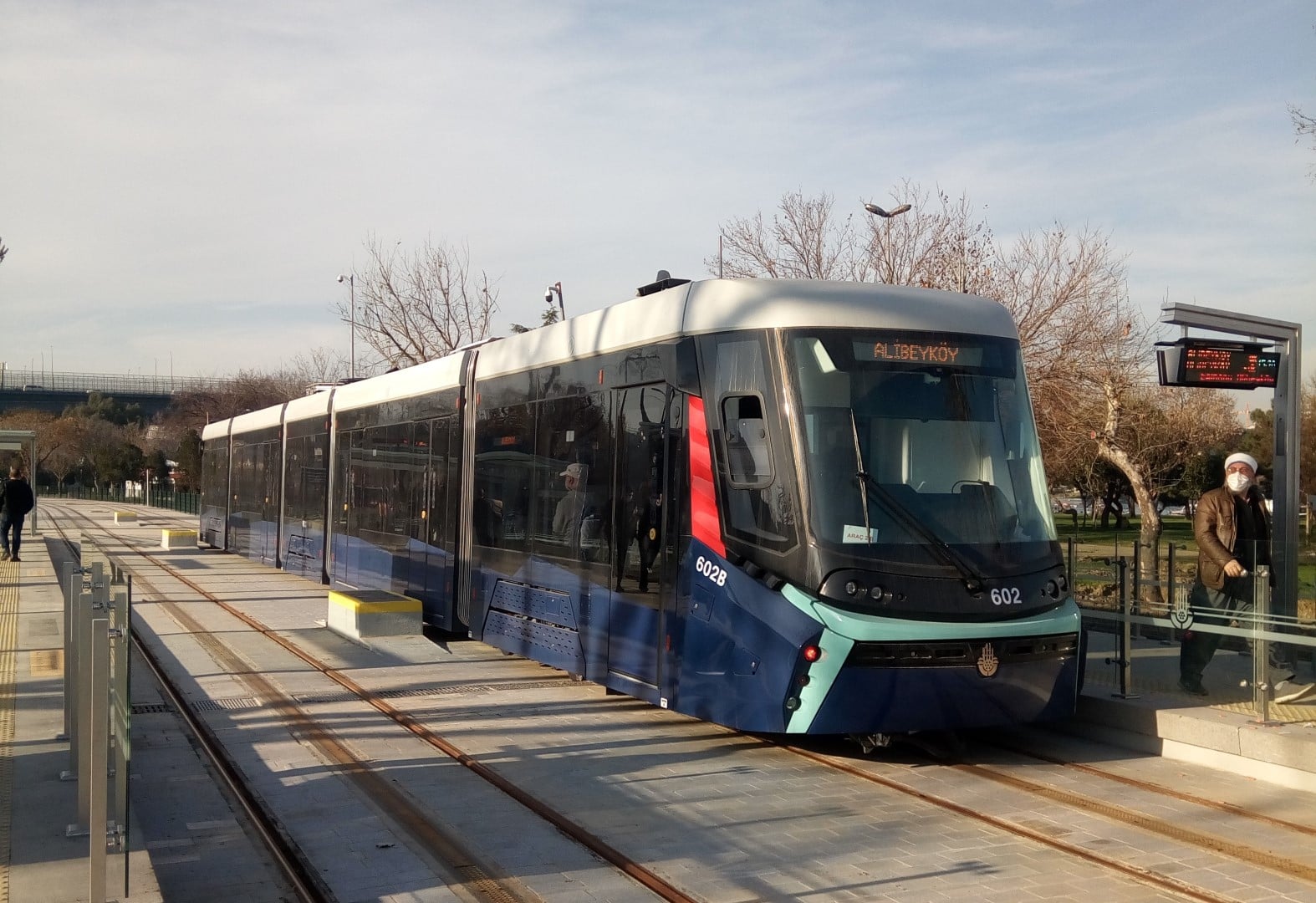 Istanbul Tram T5 along the Golden Horn