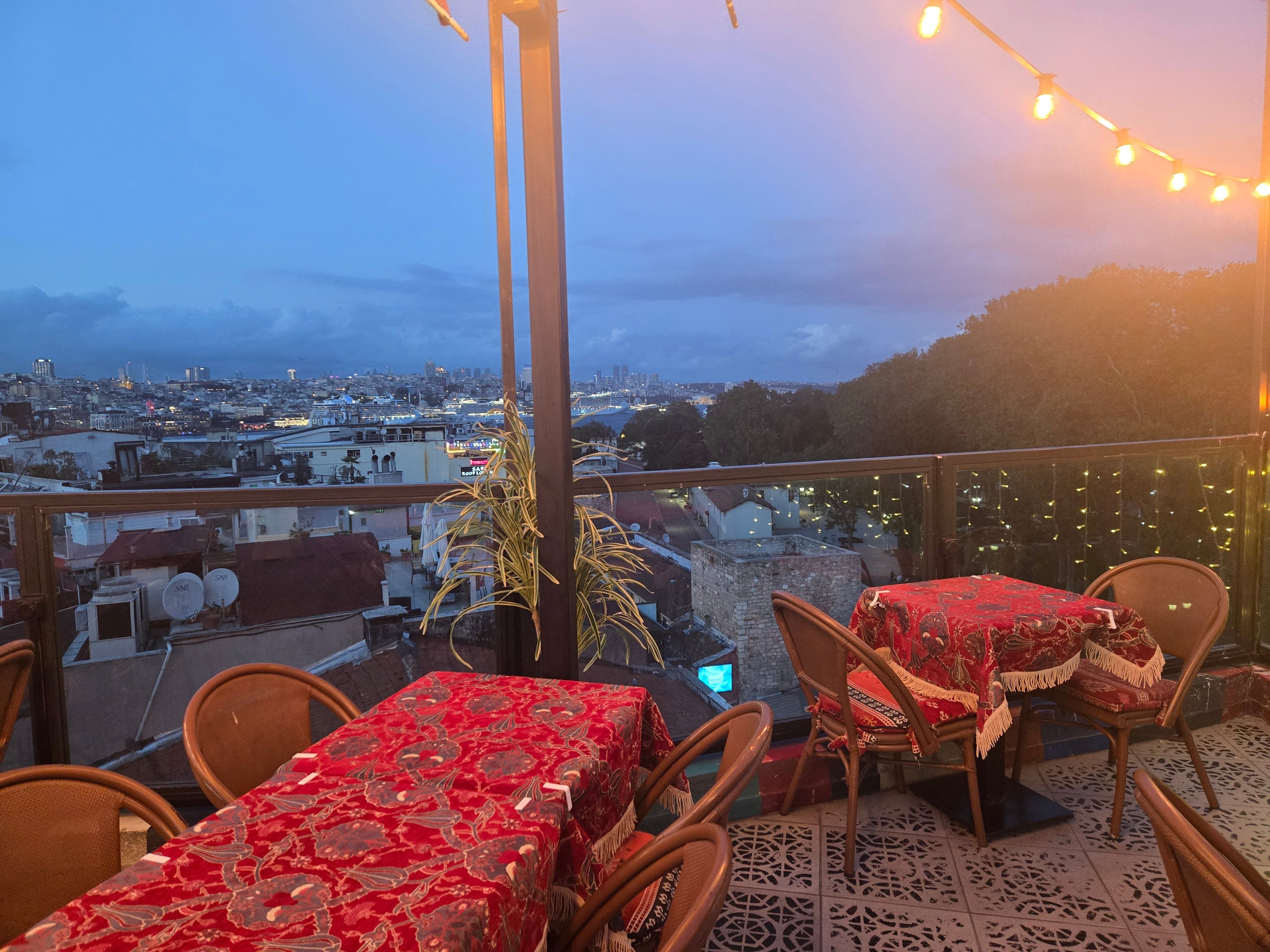 Pleasure terrace roof top restaurant