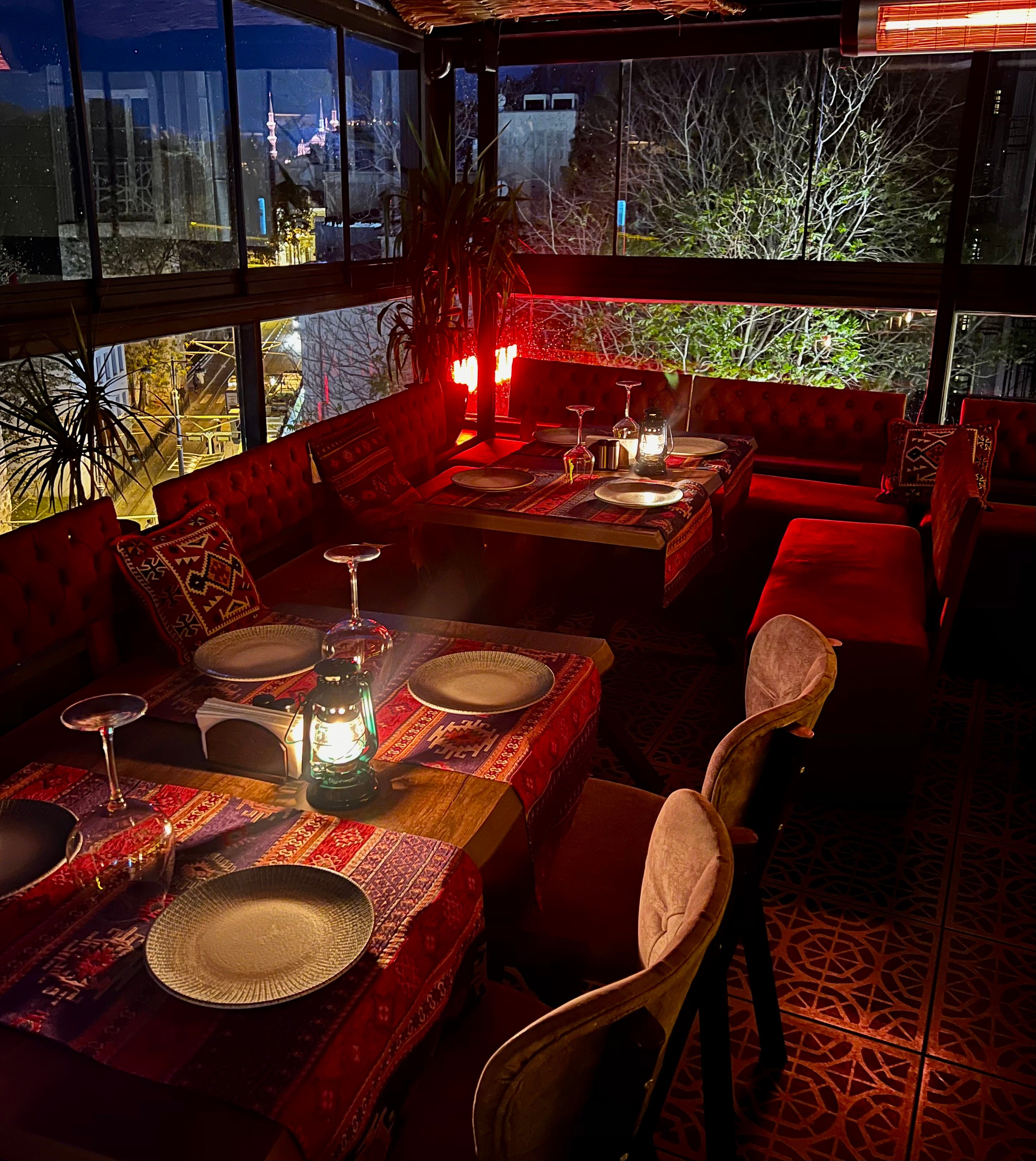 Pleasure terrace roof top restaurant